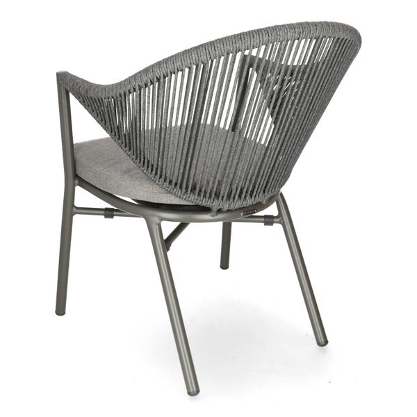 DL CUBA LIBRE Szürke design Polirattan kültéri szék