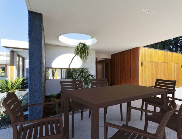 ST ARTEMIS Barna design Műanyag kültéri szék