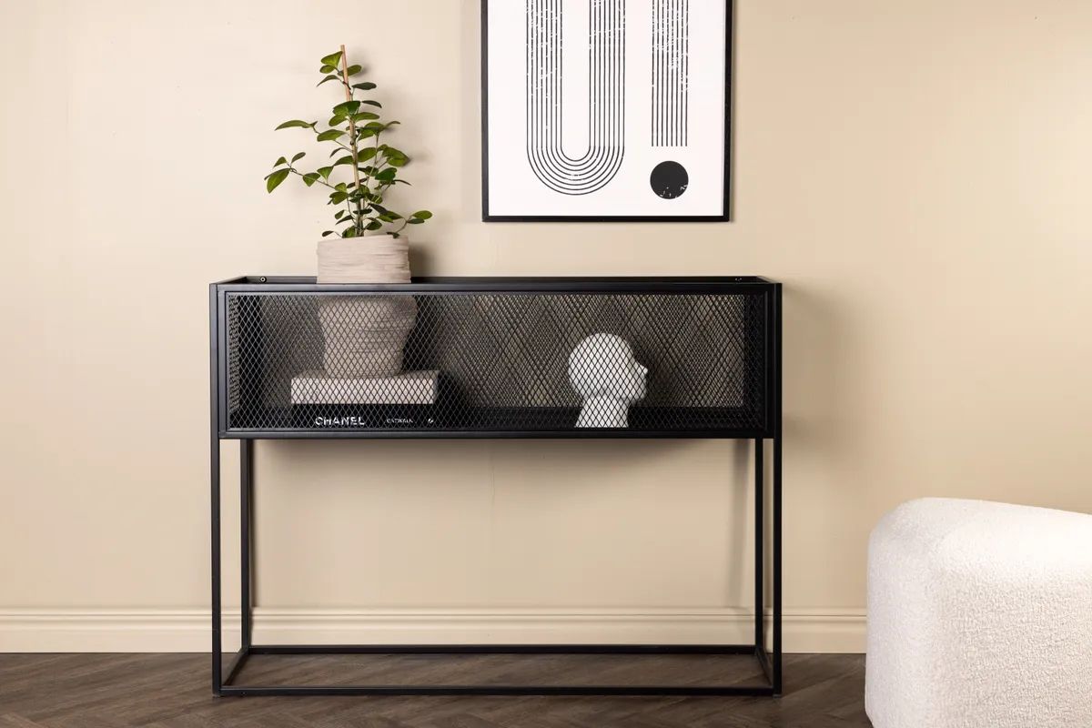 VD NETZ BLACK FLOWER  Fekete design Virágtartó és kaspó