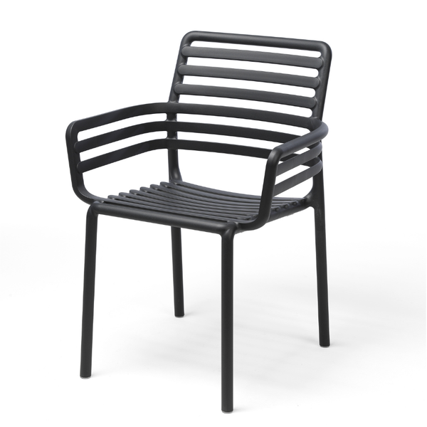 NARDI DOGA ARMCHAIR Szürke design Műanyag kültéri szék