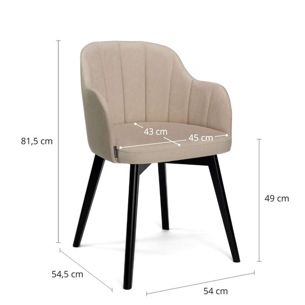 AT NIKOL  Bézs design Kárpitos beltéri szék