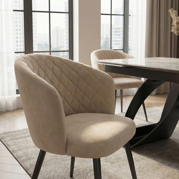 ET CARLOS / KATHERIN Bézs elegáns Beltéri étkezőgarnitúra