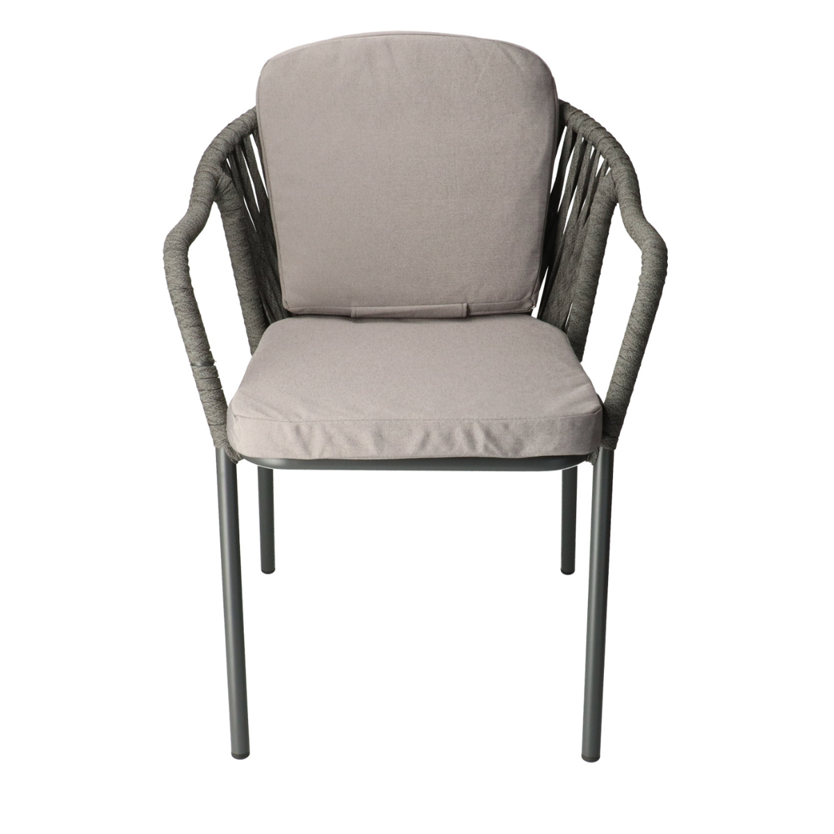 DL ARON Szürke design Polirattan kültéri szék