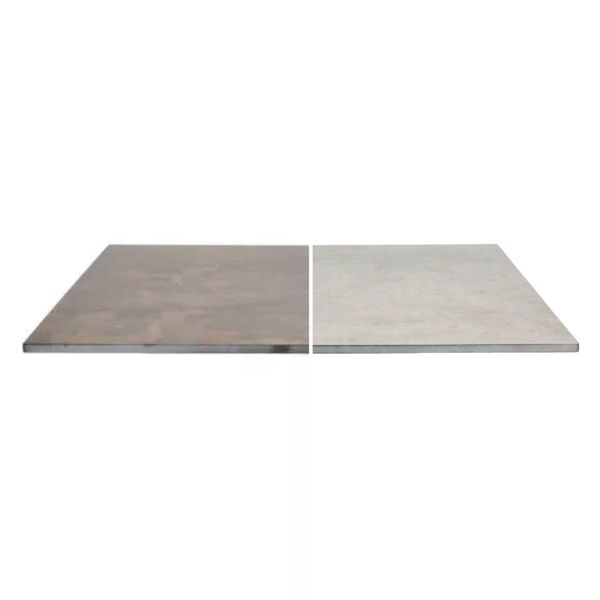 SP MANHATTAN / METALIC 70x70 Grey, Brown industrial Tabletop