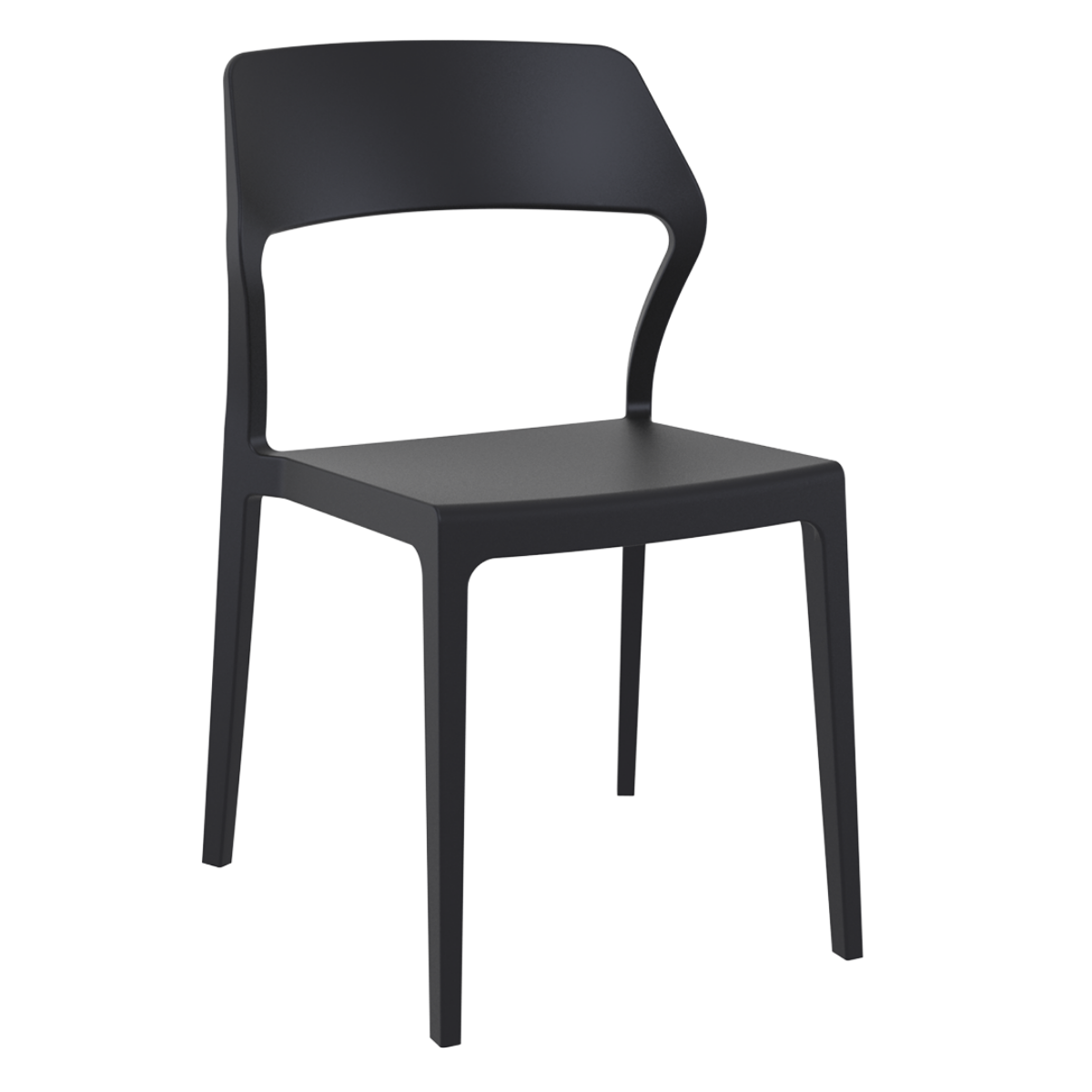 ST SNOW Fekete design Műanyag kültéri szék