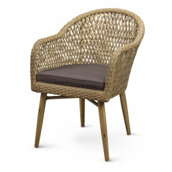 DL BRUNO Barna elegáns Polirattan kültéri szék