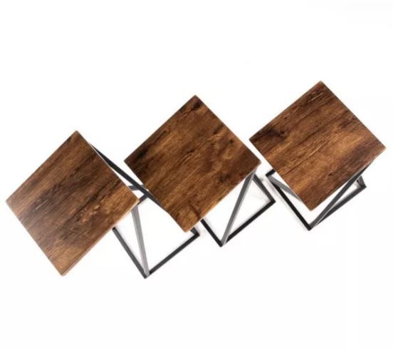 DL GILBERT Fekete skandináv Dohányzóasztal