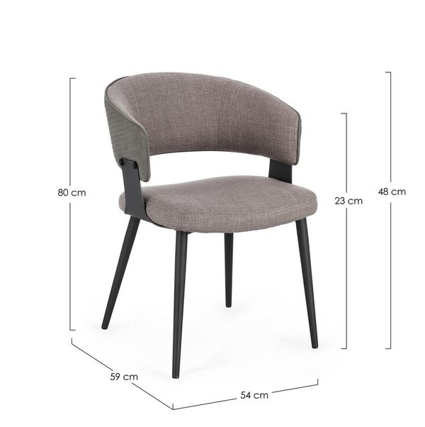 BT RAMI Szürke design Kárpitos beltéri szék