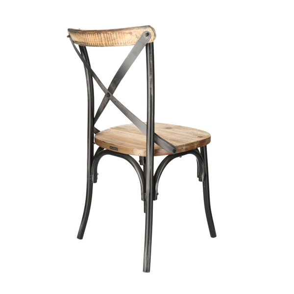 DL CROSS 4 étkezőszék + 2 bárszék Fekete, Fa vintage Csomagajánlat