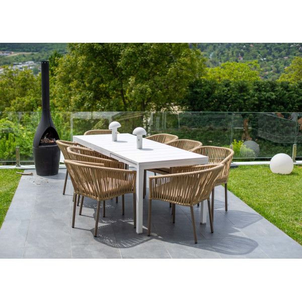 DL GOA Taupe elegáns Polirattan kültéri szék