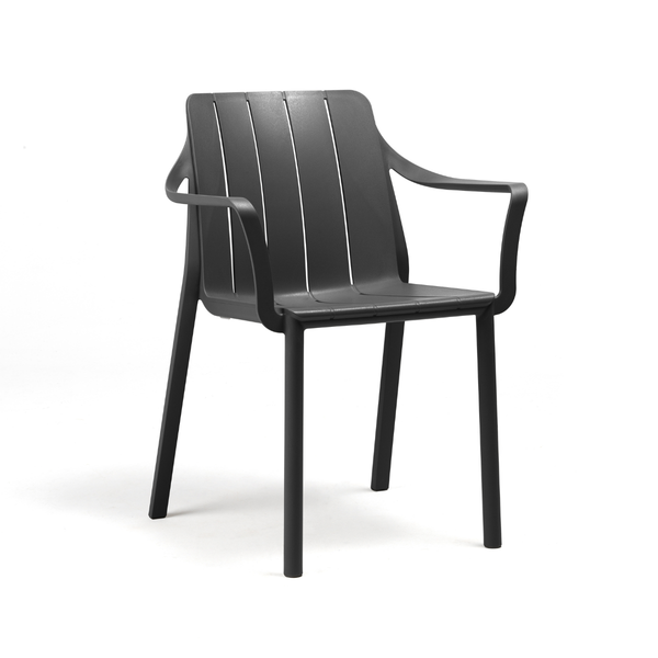 NARDI TIBERINA Szürke design Műanyag kültéri szék
