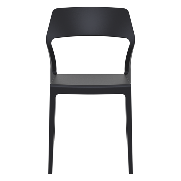 ST SNOW Fekete design Műanyag kültéri szék