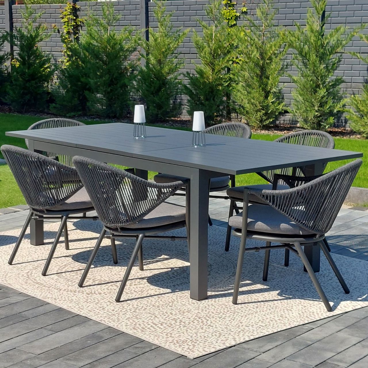 DL CUBA LIBRE Szürke design Polirattan kültéri szék
