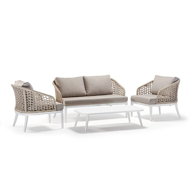 AT GRATTONI KOS/2 SET Fehér, Bézs design Kültéri lounge szett