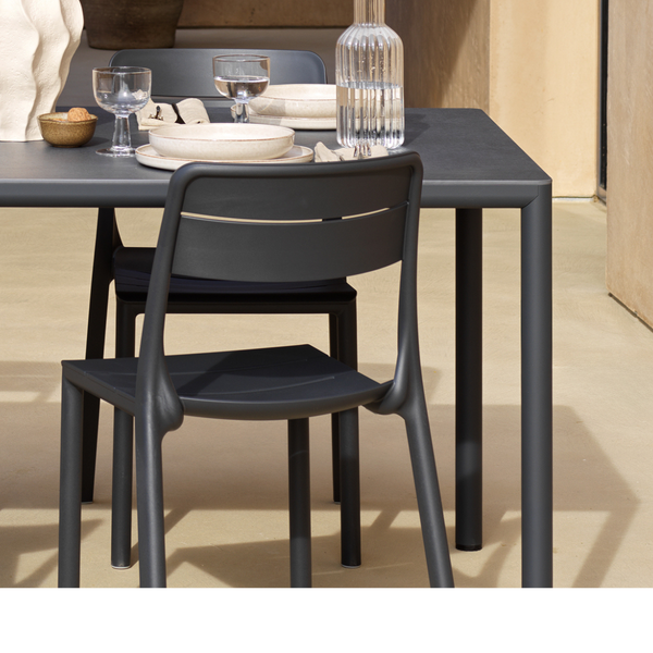 NARDI PIAVE TABLE 160x90 Antracit design Kültéri komplett asztal