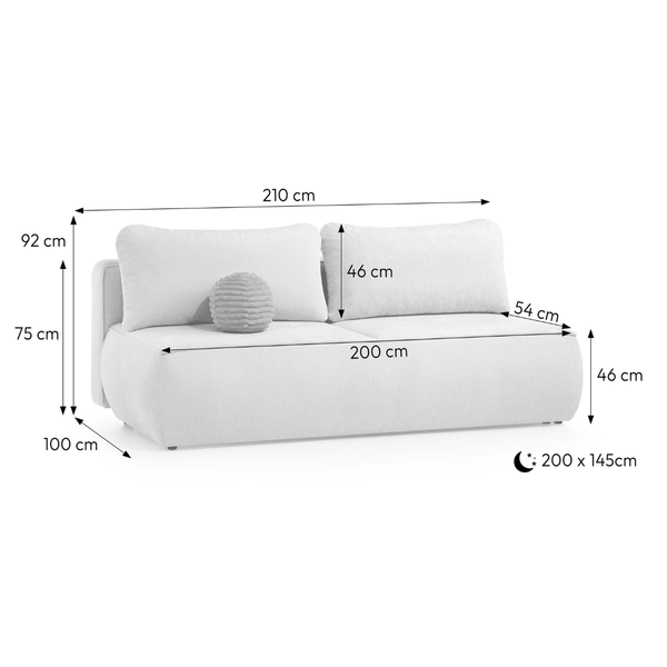 ET DANIEL Több színben design Kanapé