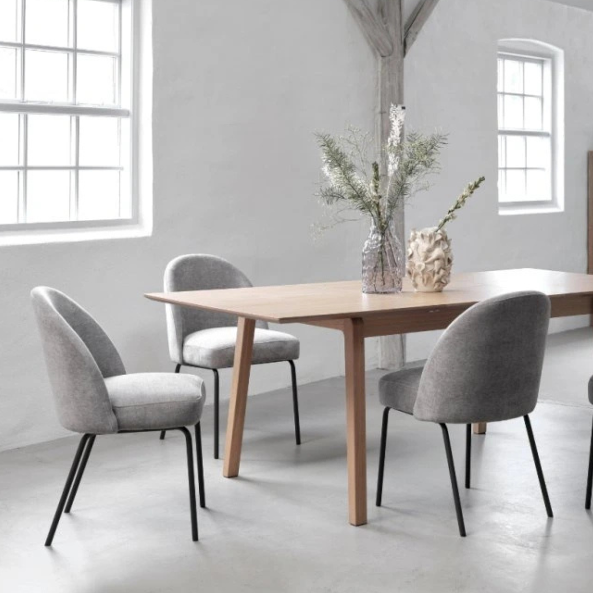 UQ PRESTON Szürke design, elegáns Kárpitos beltéri szék