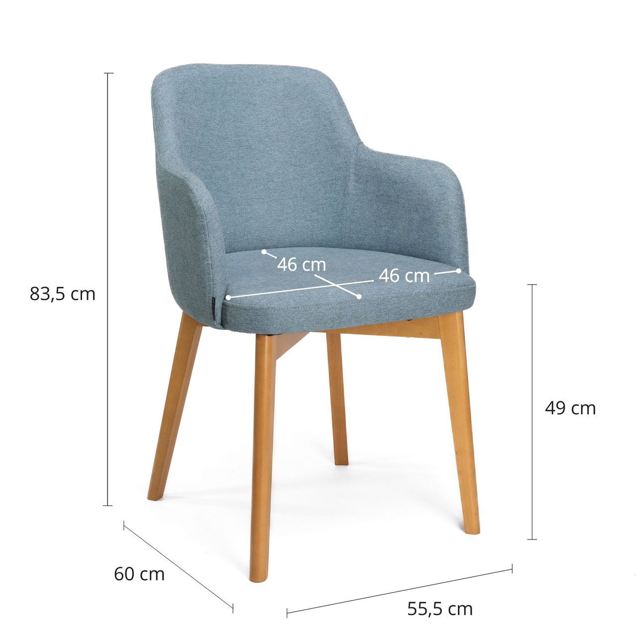 AT RAMONA  Kék design Kárpitos beltéri szék
