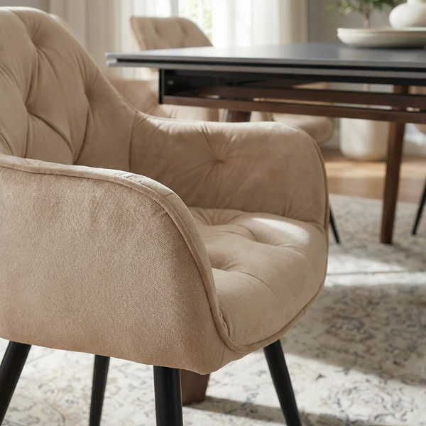 DL CHARC / CHERRY Bronz, Bézs elegáns Beltéri étkezőgarnitúra