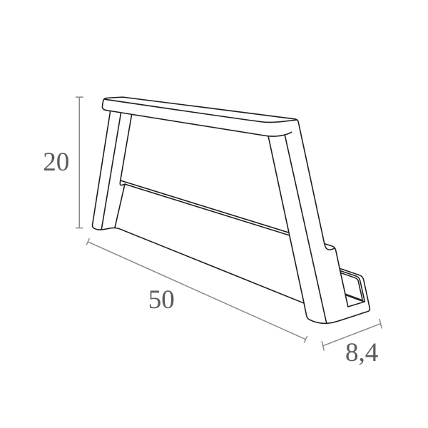 ST ARMLEHNEN napágyhoz cserélhető karfa  Fehér design Kiegészítő