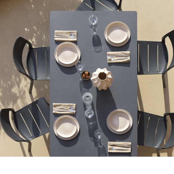 NARDI PIAVE TABLE 160x90 Antracit design Kültéri komplett asztal