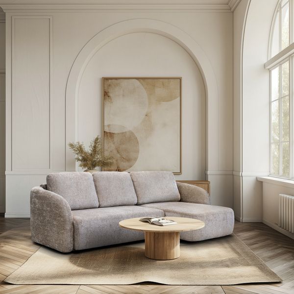 ET PORTER Szürke design Sarokgarnitúra