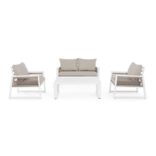 BT DIVA Fehér, Bézs design Kültéri lounge szett