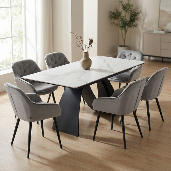 SI DIONA / DL LORD Szürke modern Beltéri étkezőgarnitúra