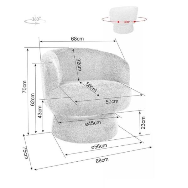 SI COSMO  Szürke design Kárpitos beltéri fotel