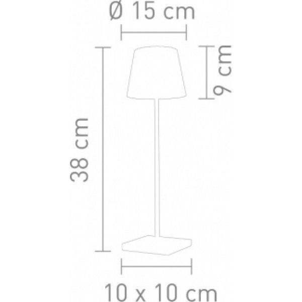 OS BELL Zöld minimalista Kültéri asztali lámpa