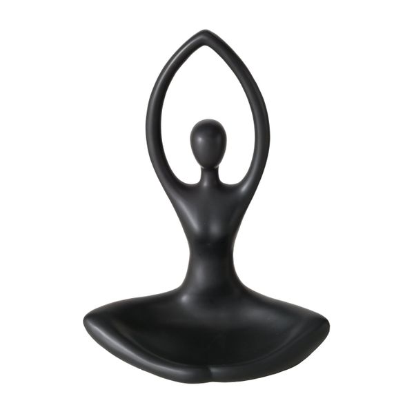 B YOGA CANDLE HOLDER Fekete design, modern Dekoráció