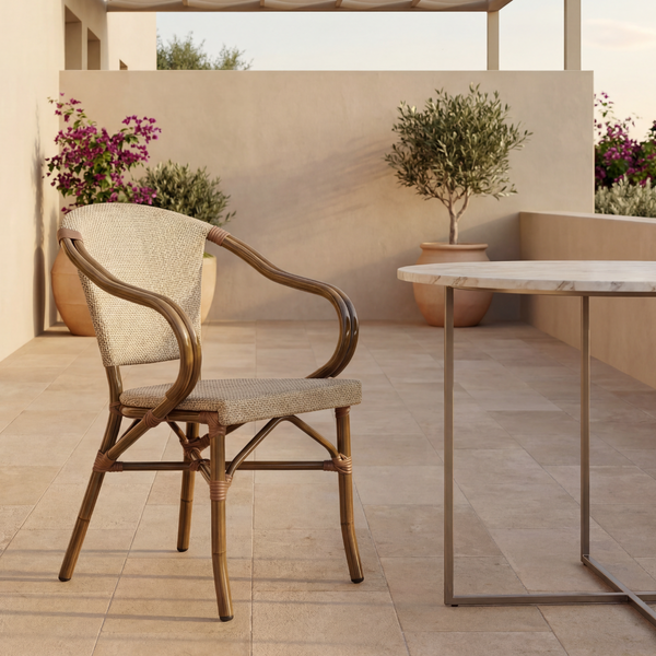 DL STAR C Natural design, vintage Tessil insert outdoor chair