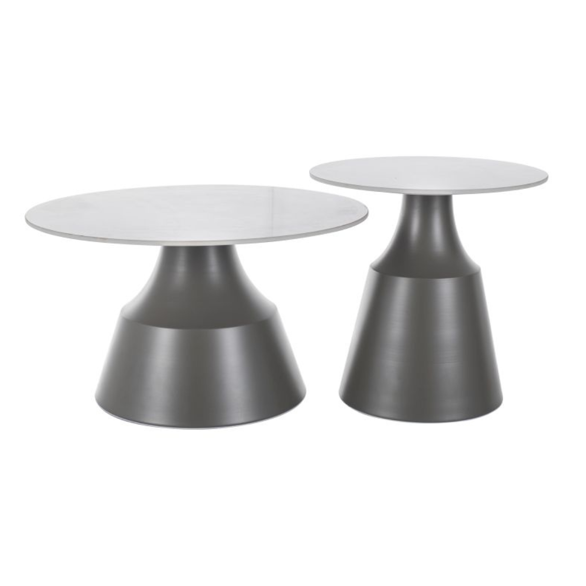 SI MARINA Márványos Fehér design Dohányzóasztal