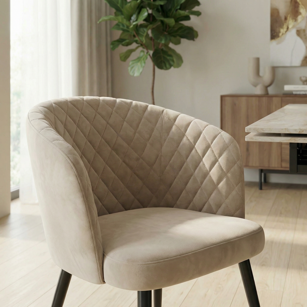 ET CARLOS / KATHERIN Bézs elegáns Beltéri étkezőgarnitúra