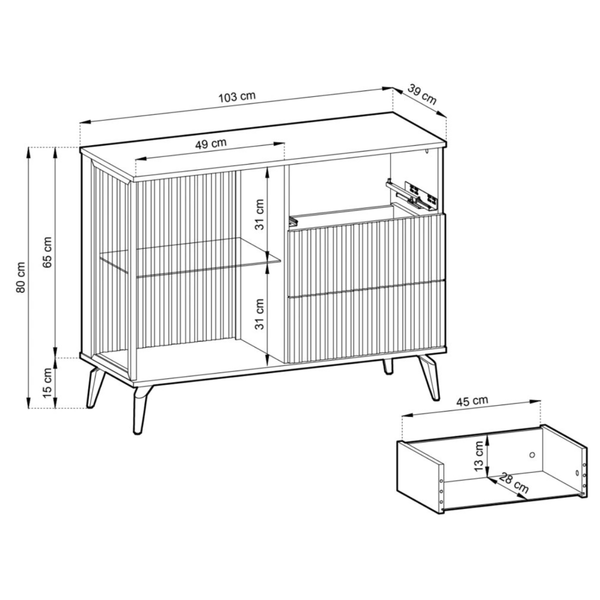 IK VICORA Kasmír modern Komód