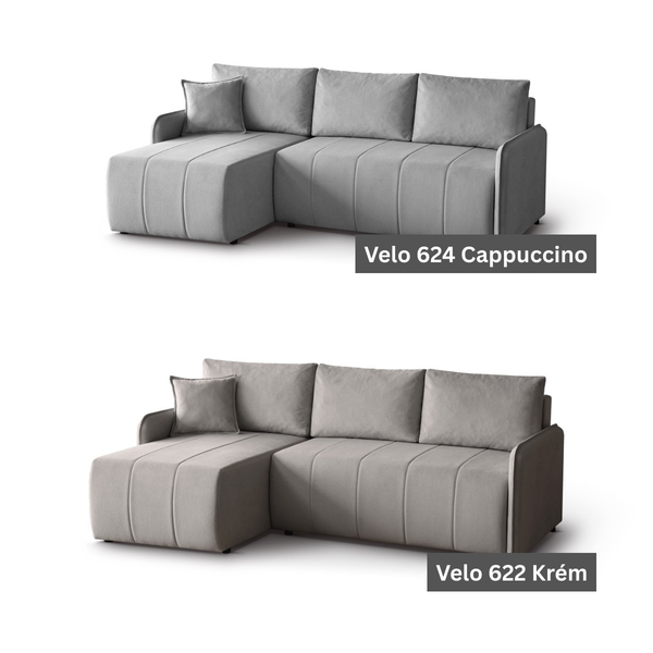 ET JOFREY Több színben modern Sarokgarnitúra