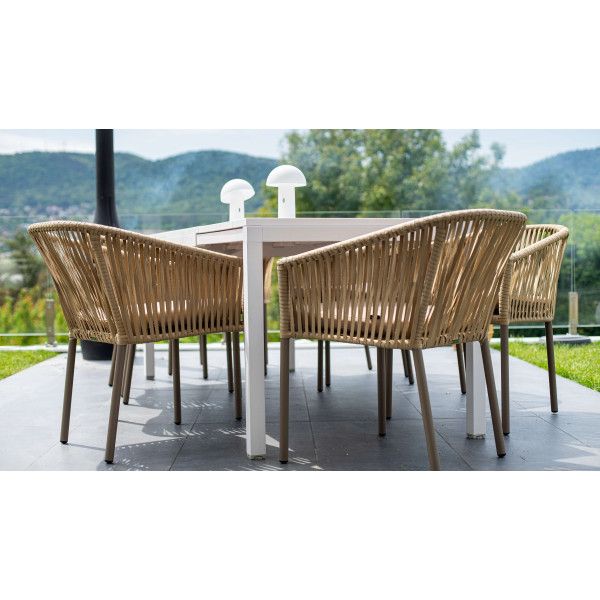 DL GOA Taupe elegáns Polirattan kültéri szék