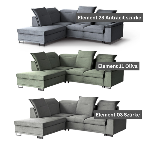 ET BERNI Több színben modern Sarokgarnitúra