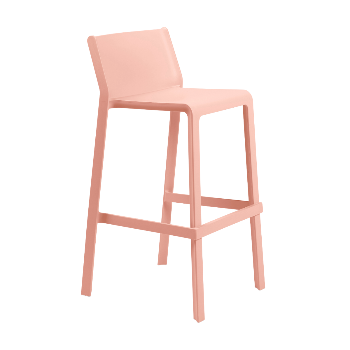 NARDI TRILL STOOL Pink design Plastic outdoor bar stool