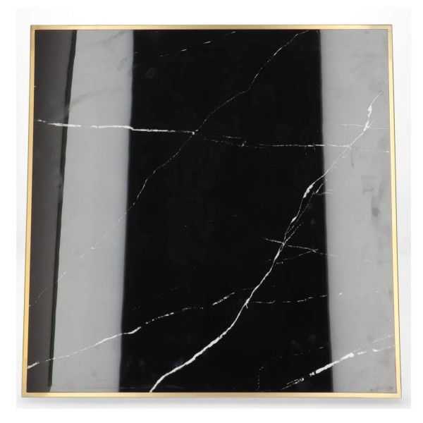 FT CERAMIC 70x70 Black elegant Decorated Indoor Tabletop