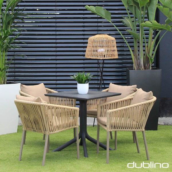 DL GOA Taupe elegáns Polirattan kültéri szék