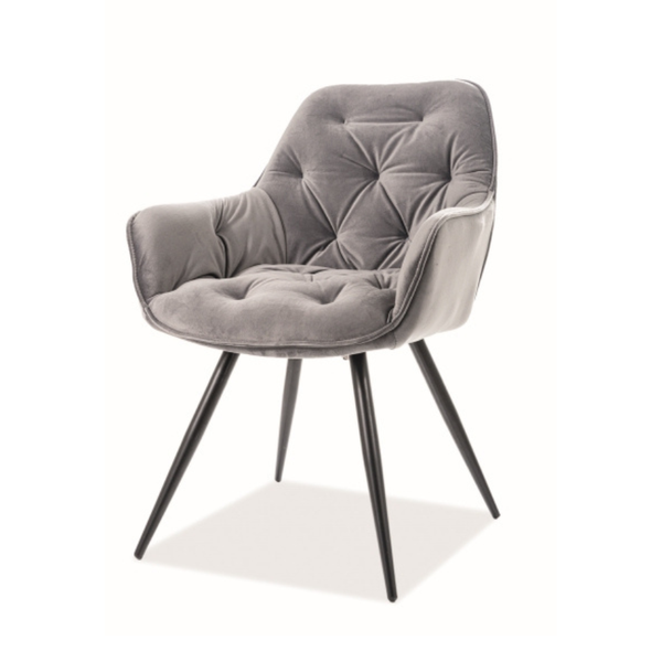 SI CHERRY Grey elegant Upholstered indoor chair