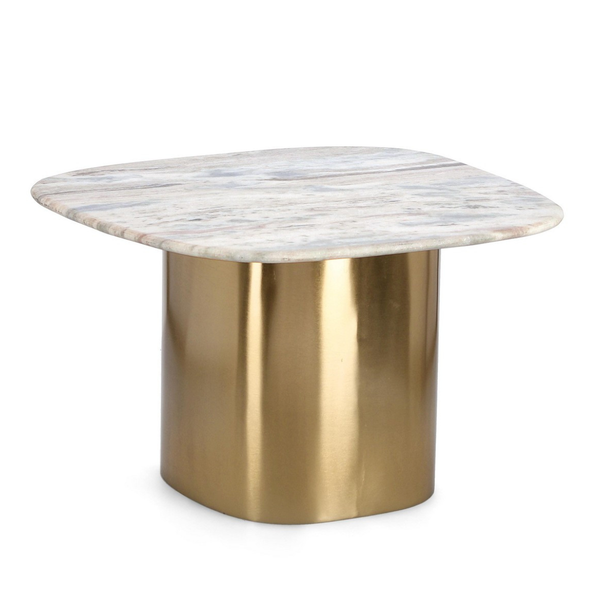 BT CORRY Fehér, Arany design Dohányzóasztal