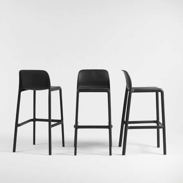 NARDI FARO Piros design Műanyag kültéri bárszék