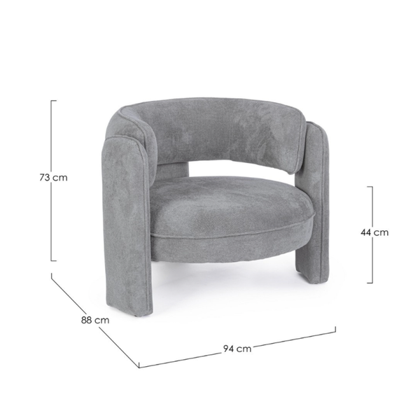 BT AMARA Szürke design Kárpitos beltéri fotel