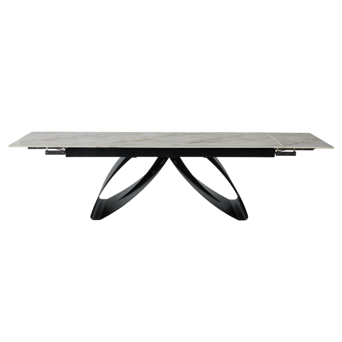 ET CARLOS Magasfényű Bézs design Bővíthető étkezőasztal