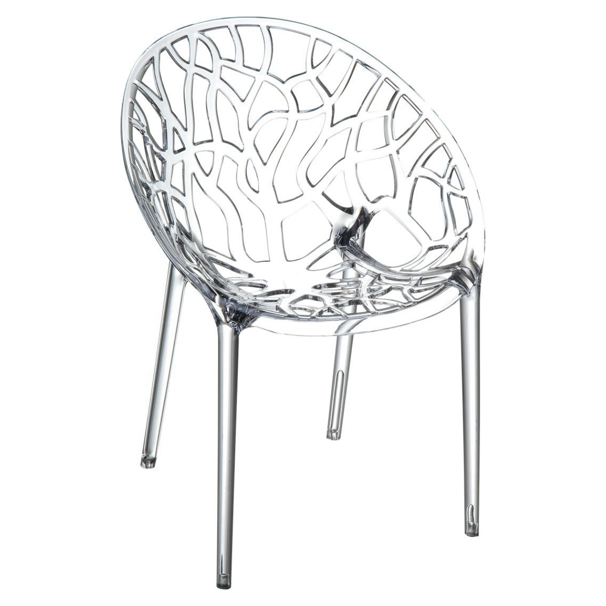 ST CRYSTAL Fehér design Műanyag kültéri szék