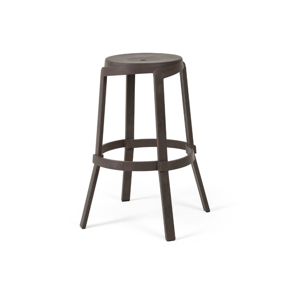 NARDI STACK MAXI Barna industrial Műanyag kültéri bárszék