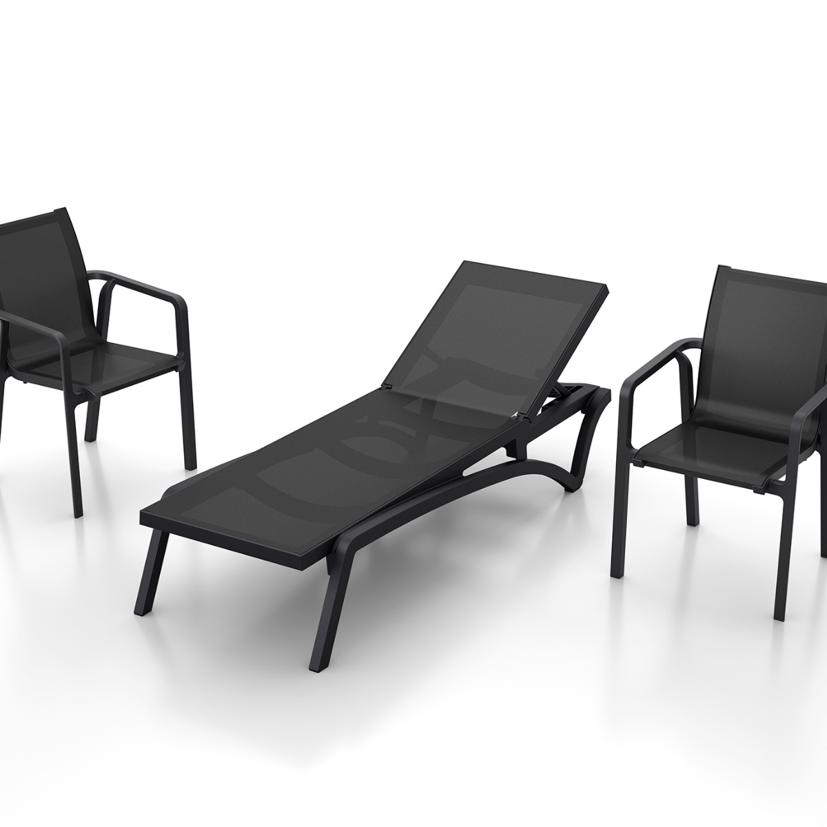 ST PACIFIC Fekete design Napágy