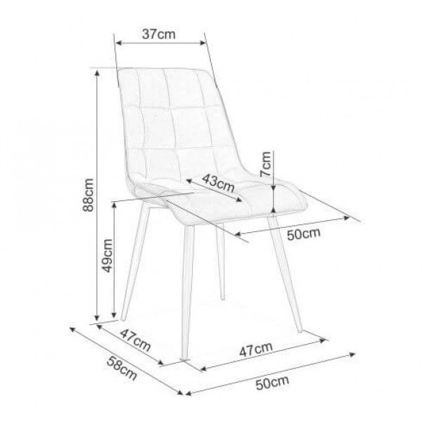 SI MILAN D Türkiz klasszikus Kárpitos beltéri szék